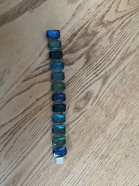 Lauren by Ralph Lauren Blue & Teal Glass Link Bracelet - Women Jewelry
